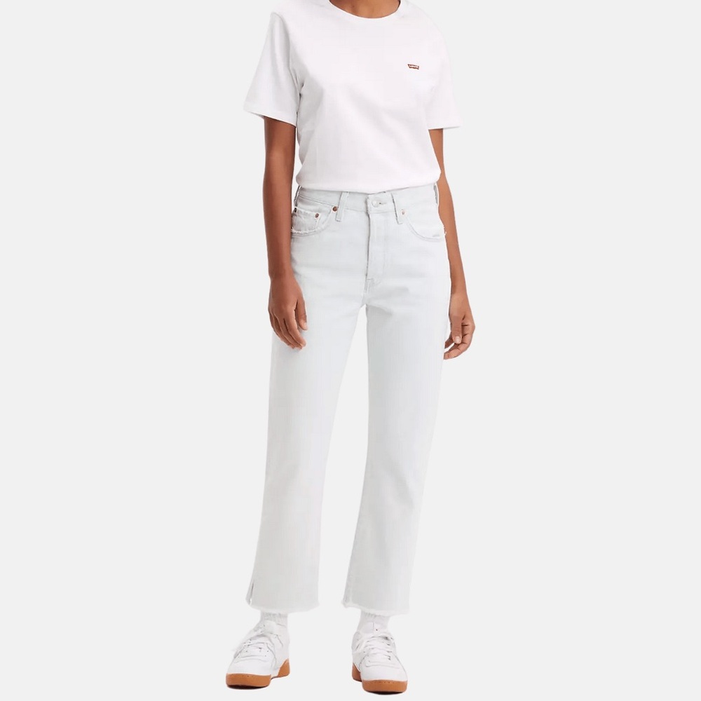 Levi's 501 Women's Cropped Ankle Jeans in Light Blue Wash